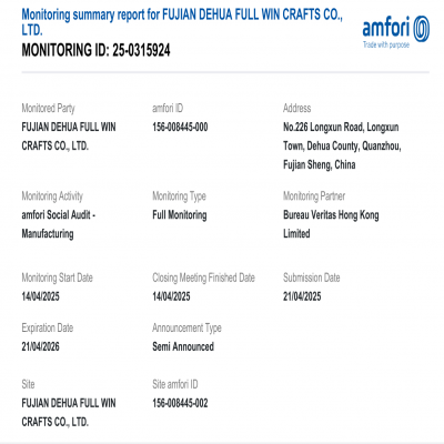 BSCI 2025 - Amfori Social Audit - Manufacturing